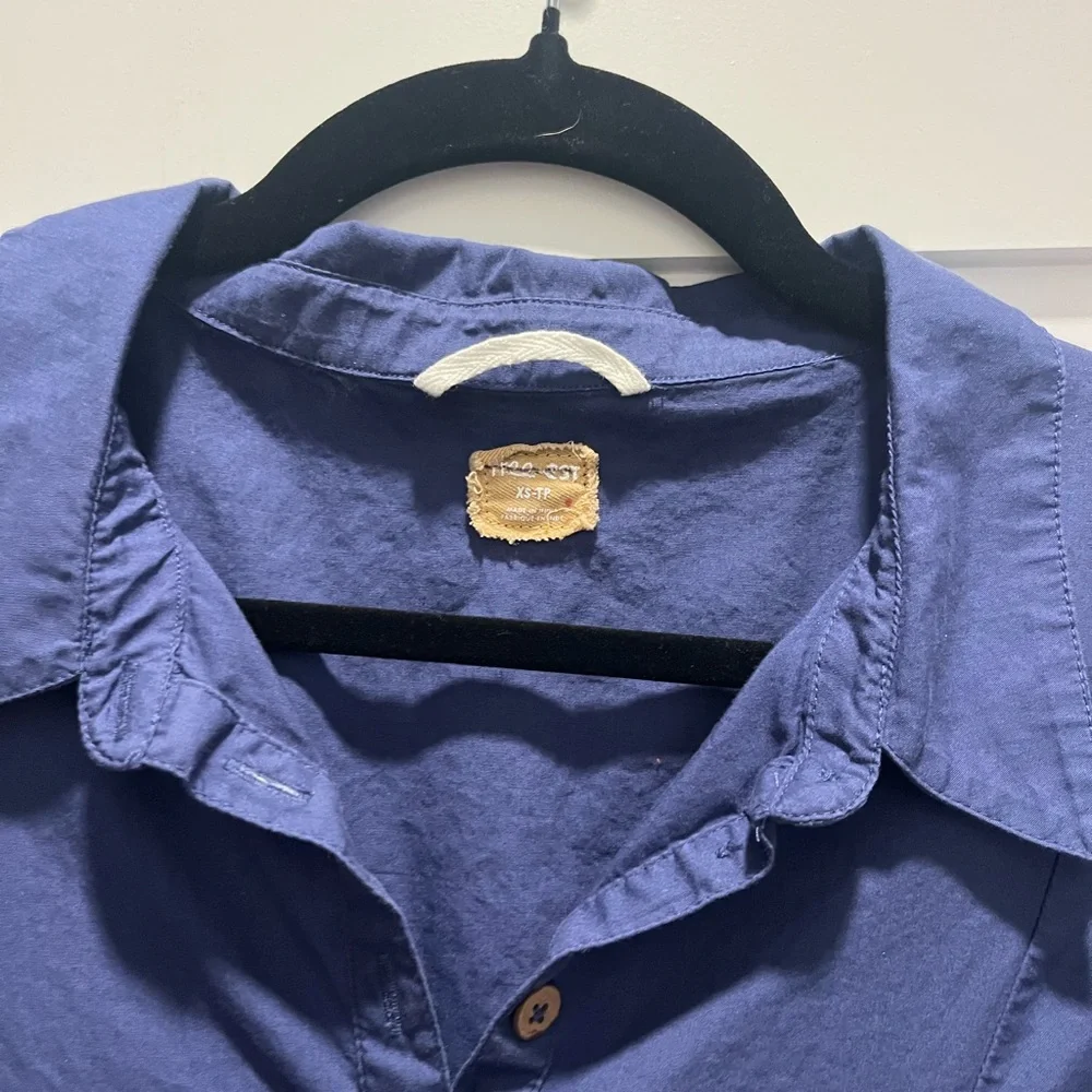 Free People Button Down TShirt Dress - Picture 3 of 6